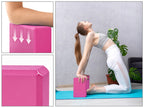 EXERZ Yoga Blocks 2pcs Gym Bricks -Comfortable Fitness Yoga Bricks, Anti-Slip, Lightweight and Travel Friendly Pilates Practice