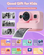 Dylanto Kids Camera Instant Print,1080P Kids Instant Cameras that Print Photos,Christmas Birthday Gifts for Girls Age 3-12,Portable Toy for 3 4 5 6 7 8 9 10 Year Old Girls Boys-Blue