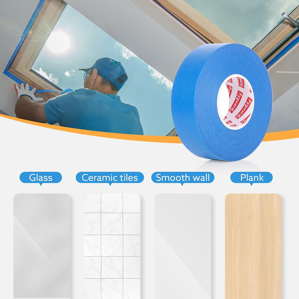 5 Rolls Painters Tape Blue, 36mm x 50m, UV & Heat Resistant