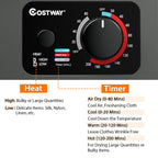 COSTWAY 1.5 Cu.ft. Portable Clothes Dryer,850W Compact Laundry Dryer,Silver