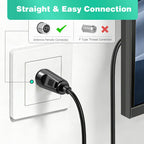 Ancable TV Aerial Cable with Coaxial Adapter 5M Black TV Ariel Lead
