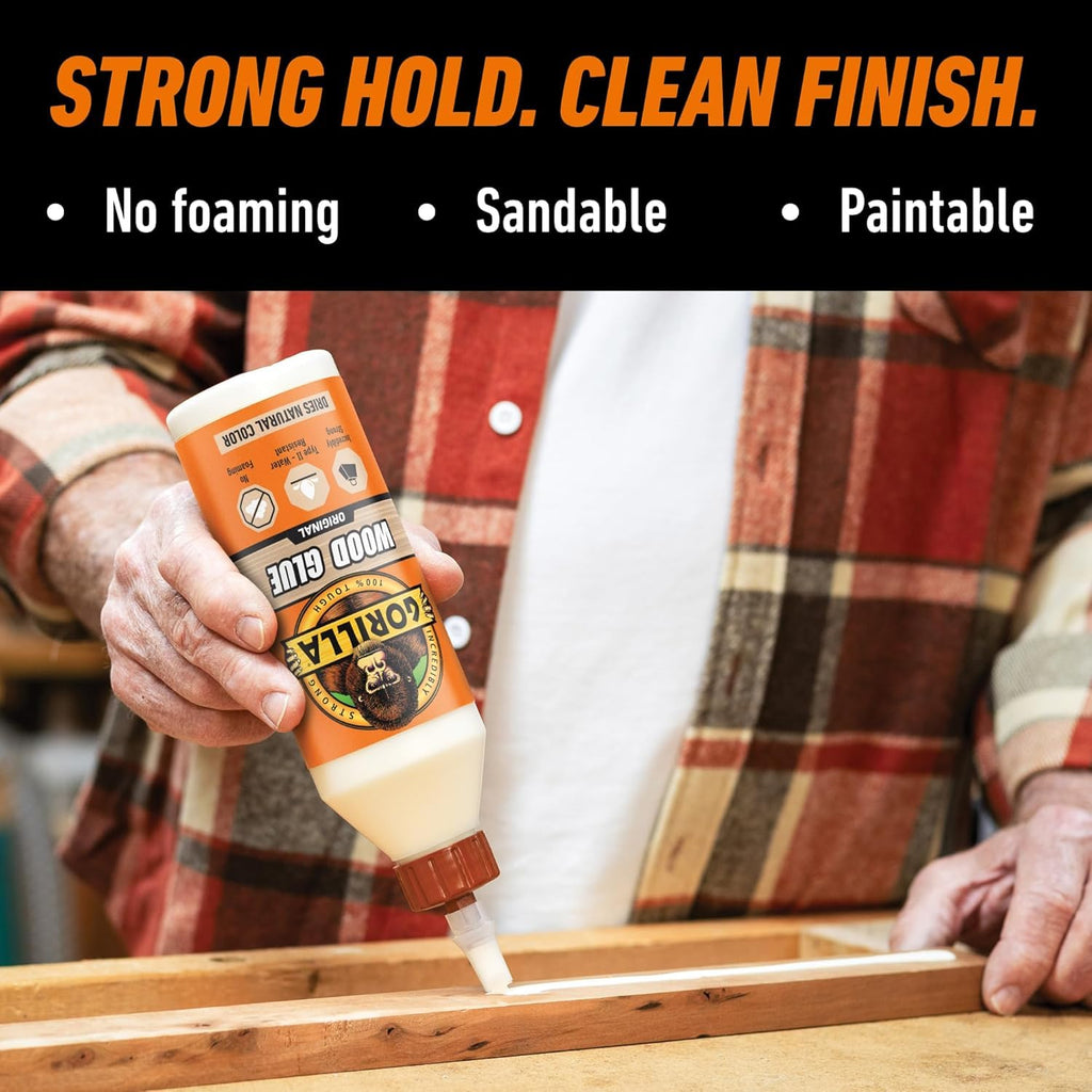 Gorilla 5044361 Wood Glue 1L (4 Pack)