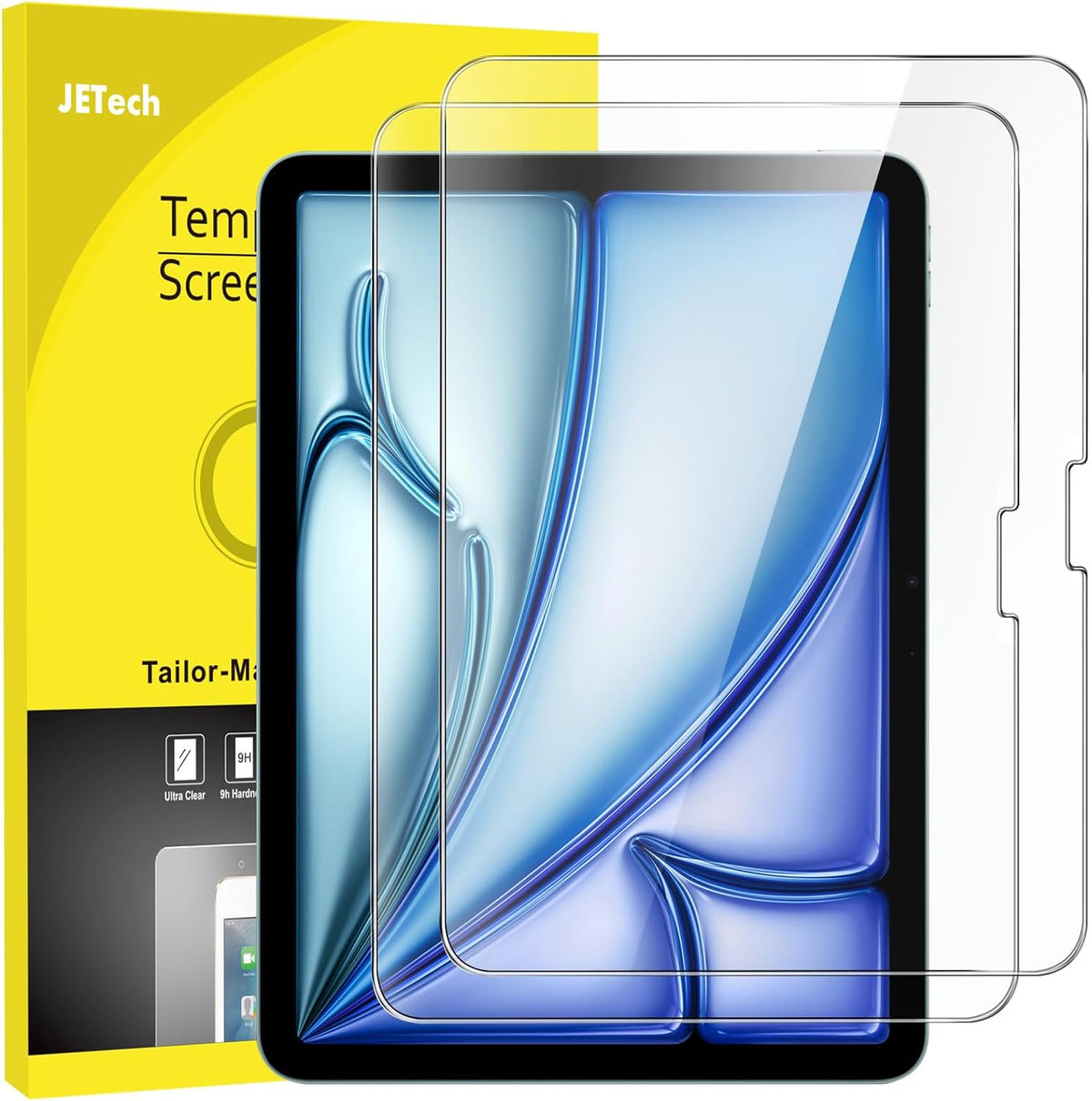 JETech Screen Protector for iPad Air 11" M4/M3/M2, 2-Pack