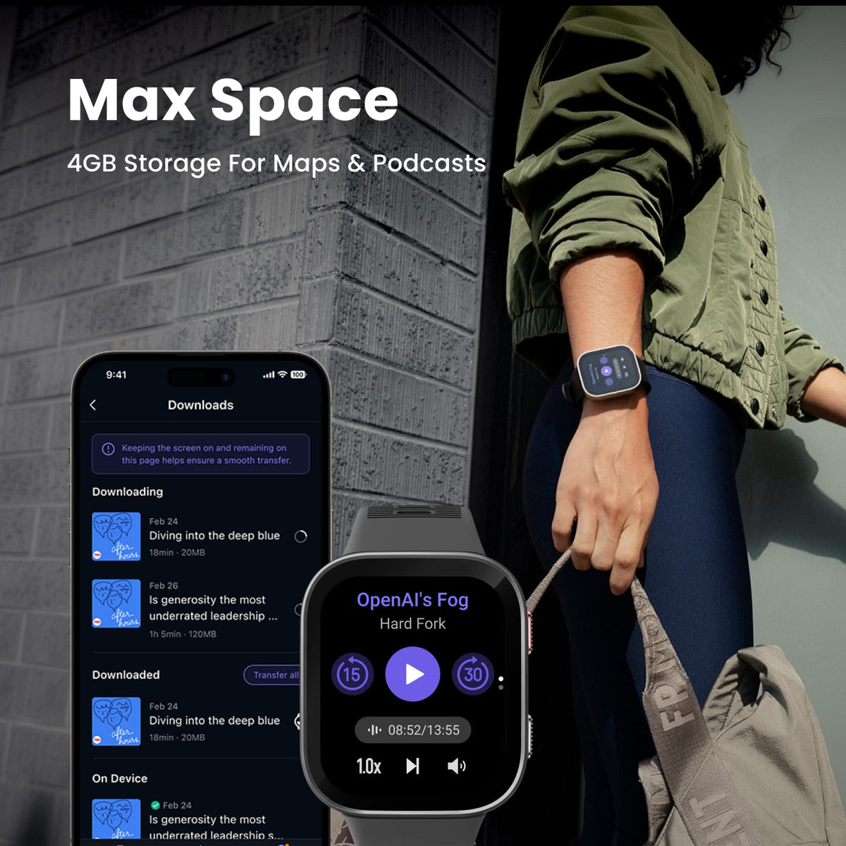 Amazfit Bip 6 Smart Watch, 1.97" AMOLED Display, GPS, iOS/Android