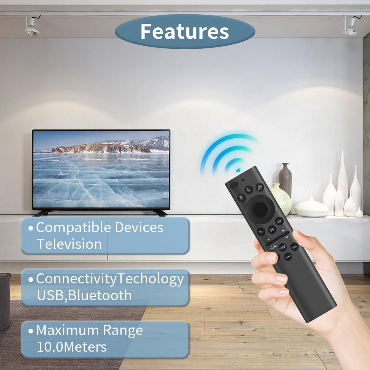 for Samsung-Smart-TV-Remote-Replacement, Universal for All Samsung TVs (BN59-01315A)
