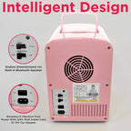 Frigidaire Retro Mini Compact Beverage Cooler, Great for Keeping Office Lunch Cool! (Built-in Bluetooth Speaker)
