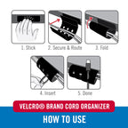 VELCRO Brand Reusable Cable Ties, Cord Management, 6in, Black, 100 Pack