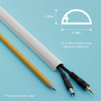 D-Line 157in Cord Cover Kit, Self-Adhesive Wire Hiders, Paintable Cable Raceway to Hide Wires on Wall, Electrical Cable Management - 10x 15.7 Lengths & 19 Accessories - 1.18" (W) x 0.59" (H) - Beige