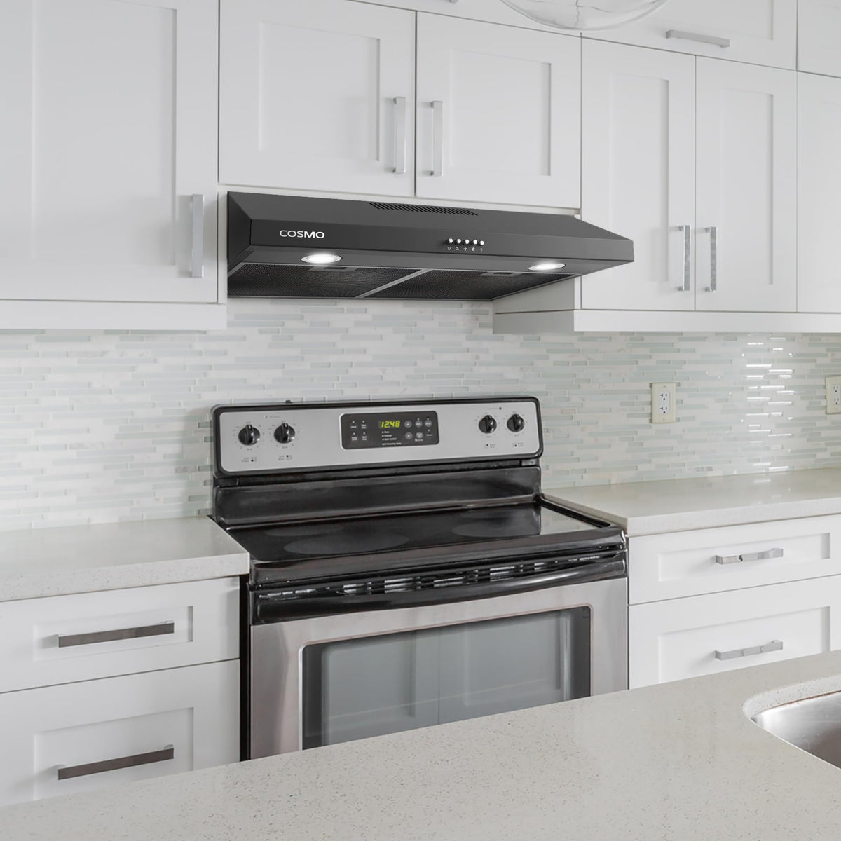 36 in. Delta Coll Ducted Under Cabinet Range Hood, Mesh Filters, Stainless