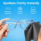 Japanese-Style Premium Microfiber Glasses Cleaning Cloth Streak & Scratch-Free Lens Cleaning Cloth – Safe for Eyeglasses, Sunglasses, Glasses Cleaner, Lens Wipes, iPhone & Screens (6 Pack)