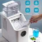 Electactic Countertop Ice Maker, 12 Square Ice Cubes in 13 Mins, 26Lbs/Day