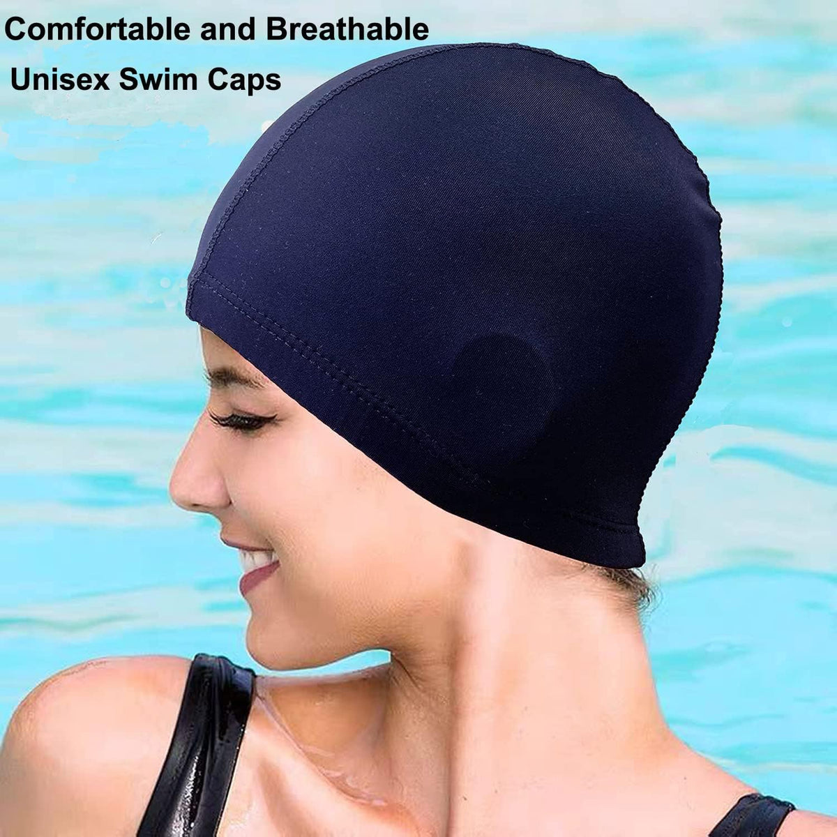 2 Swimming Caps for Kids Girls Boys Adult Light Swimming Cap Swim Hats Kid