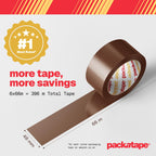 Packatape - 3 Rolls Per Pack 48MM x 66M Brown Packaging Tape for Parcels and Boxes. This 3 rolls pack of Heavy Duty Brown Packing Tape Provides a Strong, Secure and Sticky Seal for your Boxes