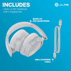 JLab JBuds Lux ANC Wireless Over-Ear Headphones, Mauve