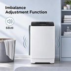 COSTWAY 8.8LBS Portable Washing Machine, Full-Automatic w/Drain Pump, White