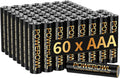 POWEROWL 60-Pack AAA Alkaline Volt Batteries, 10-Year Shelf Life