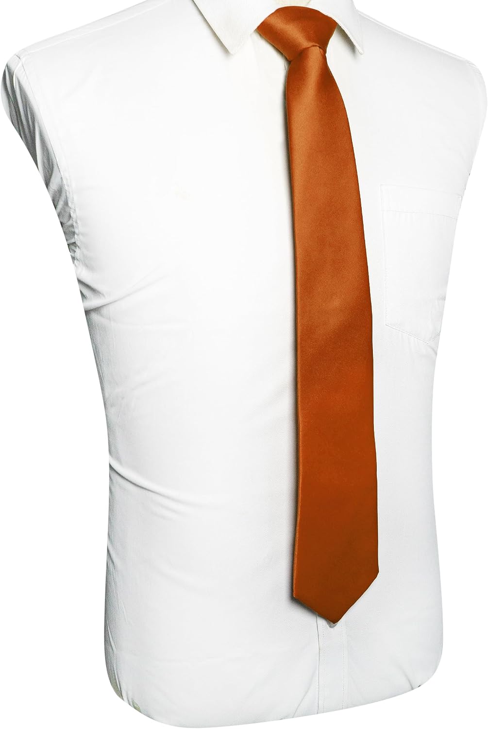 RBOCOTT Solid Color Tie Mens Necktie for Business and Wedding Party