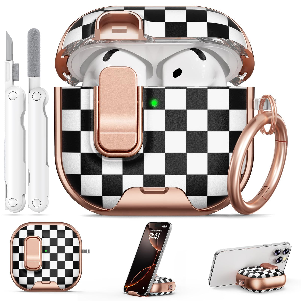 for AirPods Pro 2nd/1st Case (2023-2019)-Purple Bell Flower