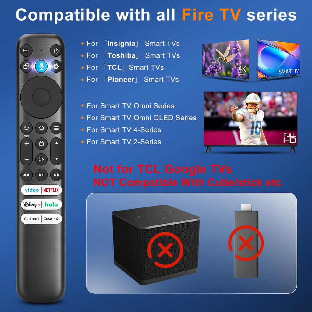 Only for TCL Google TV Remote Control Replacement, Responsive, No Setup