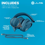 JLab JBuds Lux ANC Wireless Over-Ear Headphones, Mauve