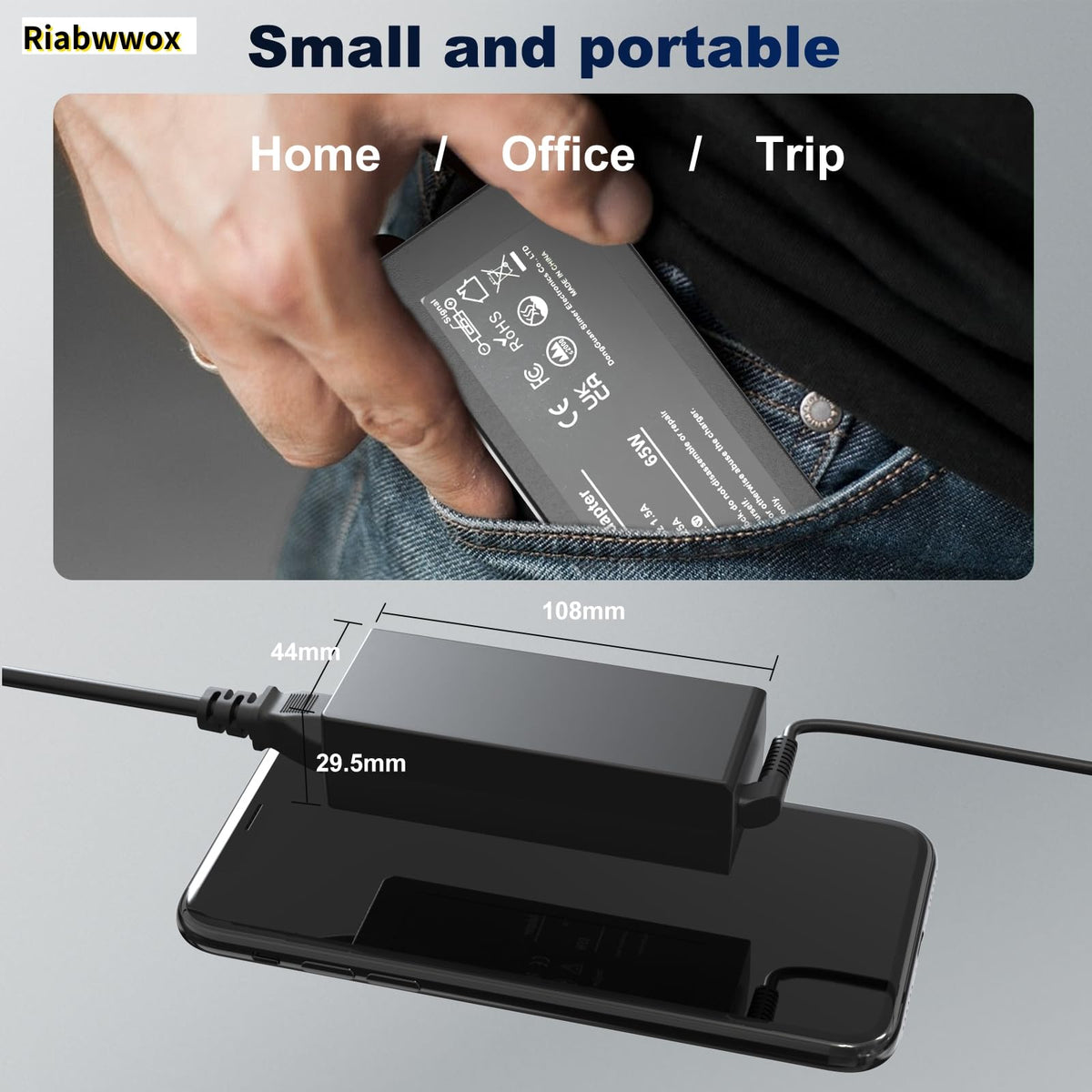 Universal 65W USB C Laptop Charger Compatible with Lenovo Thinkpad