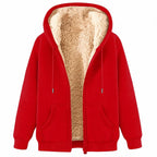 Teddy Fleece Mens Hoodies Sherpa Lined Fuzzy Jacket with Pockets Full Zip Hooded Adjustable Sweatshirts Winter Warm Jumper Coat Outwear Thermal Outfits Clothing
