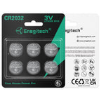 Enegitech CR2032 Batteries, 2032 Lithium 3V Coin Battery, 6 Pack