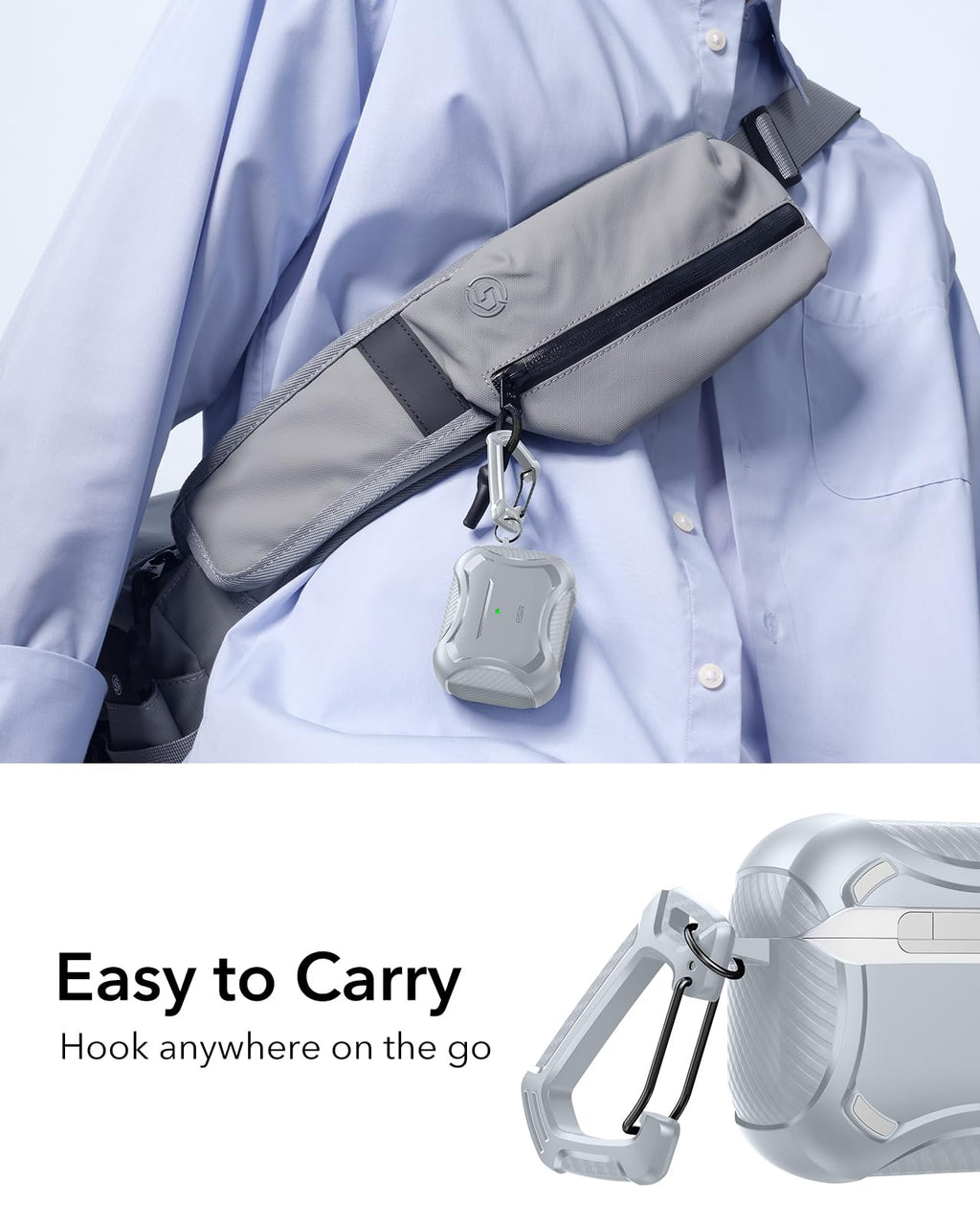 ESR for AirPods Pro 2 Case, Compatible with MagSafe, Navy Blue