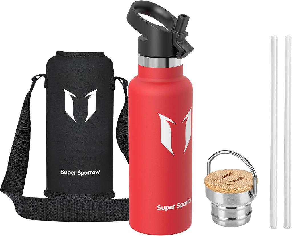Sparrow Insulated Water Bottle W/Straw -Metal Water Bottles-500ml&750ml&1L