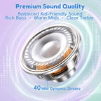 Candy Bila Wired Kids Headphones for School, Over-Ear for Boys Girls