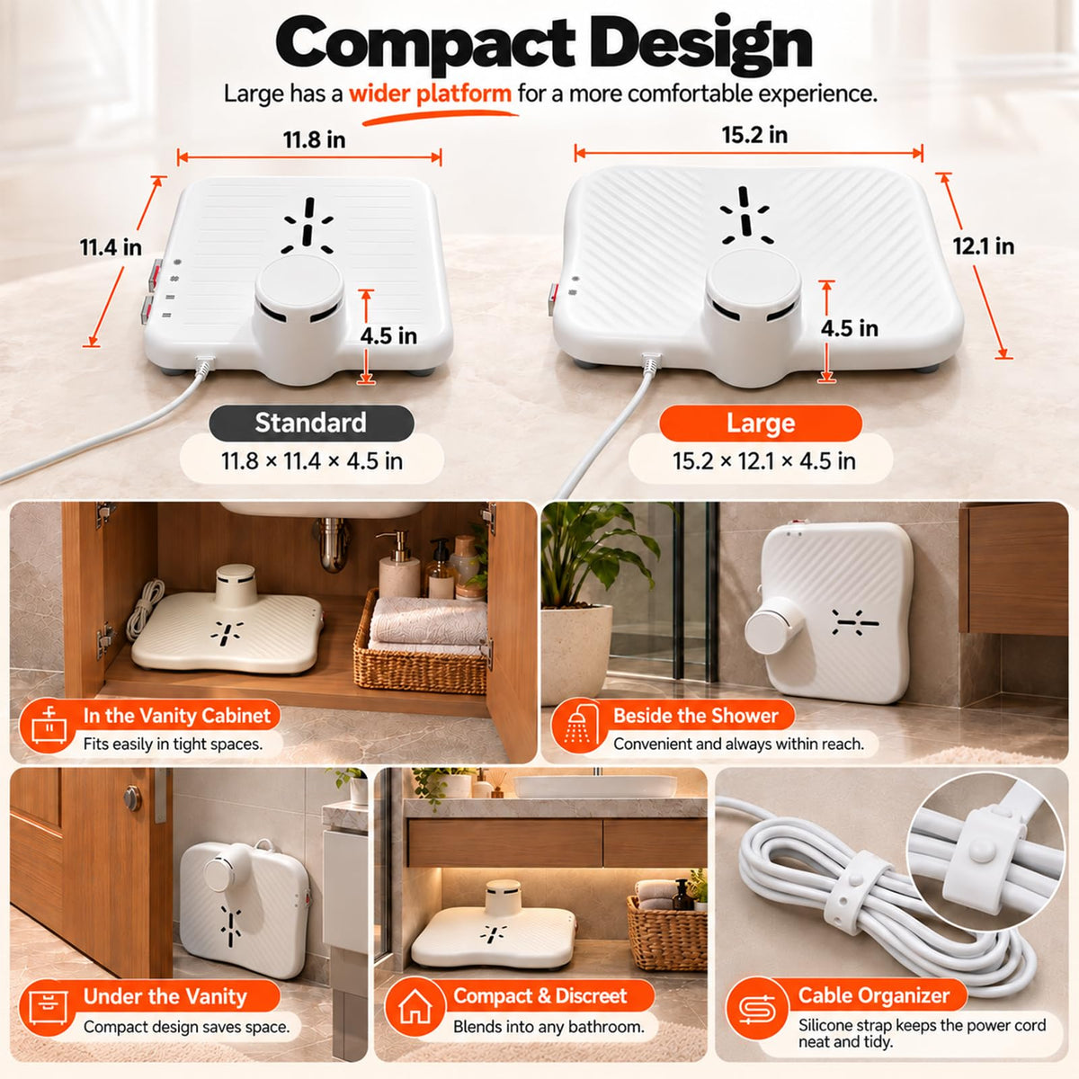Body Dryer for After Shower, Compact Body and Feet Dryer, Cool & Warm Modes