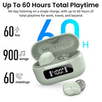 TOZO NC9 Hybrid Active Noise Cancelling Wireless Earbuds, 60H, LED Display