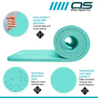 OZE SPORTS Yoga Mat, NBR Foam, Extra Thick, Non-Slip, High Density, Large, for Pilates, Gymnastics, HiiT and Fitness, with Free Carry Strap