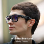 OhO Open Ear Smart Glasses, UV400 Z87.1 Lightweight Audio Bluetooth Glasses