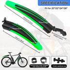 Bike Mudguard Set, Portable Adjustable Road Mountain Bike Bicycle Cycling Tires Front and Rear Mud Guard Fenders for MTB Mountain Road Bike