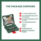 Bosch Accessories 34-piece Screwdriver/Drill bit Set (for Wood, Metal and Stone, Accessories for Drill Drivers)