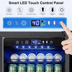 Mini Beverage Refrigerator Cooler -Small Beverage Fridge 1.4cu.ft
