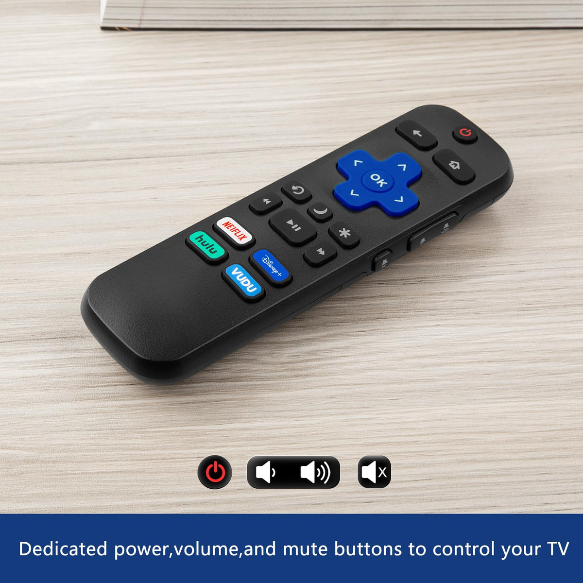 Universal Remote Replacement XRT260 for All VIZIO Smart TV Smartcast 4K P-Series V-Series D-Series M-Series XRT136 XRT140, with Buttons for Netflix Disney Prime Video Hulu (No Voice Function)
