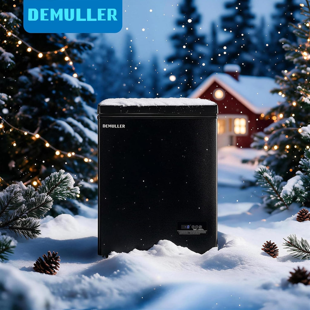 DEMULLER 3.2 CU.FT Small Deep Freezer with Electronic Panel Black