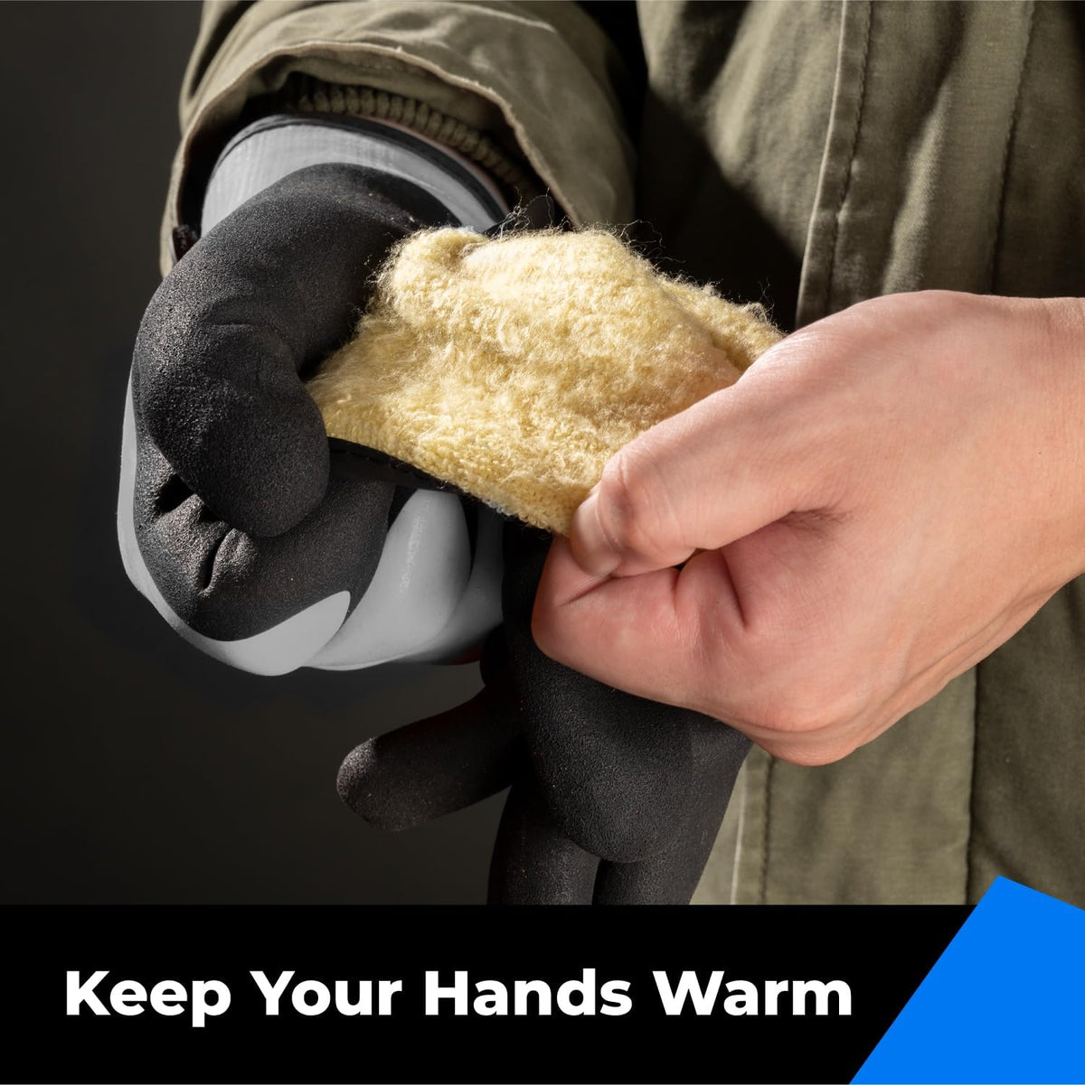 toolant 100% Waterproof Winter Work Gloves, Thermal Insulation with Grip