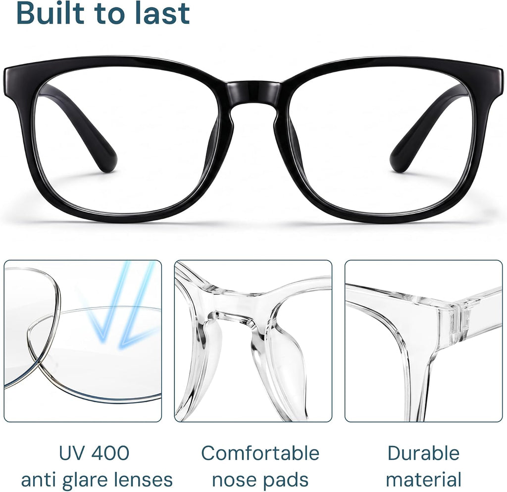 Gaoye Blue Light Blocking Glasses -Fashion Square Eyeglasses, Anti UV Ray Computer Gaming Glasses Blue Blockers for Women/Men