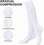 Compression Socks, (2/4/6/7 Pairs) for Men & Women 15-20 mmHg is Best for Athletics, Running, Flight Travel, Support