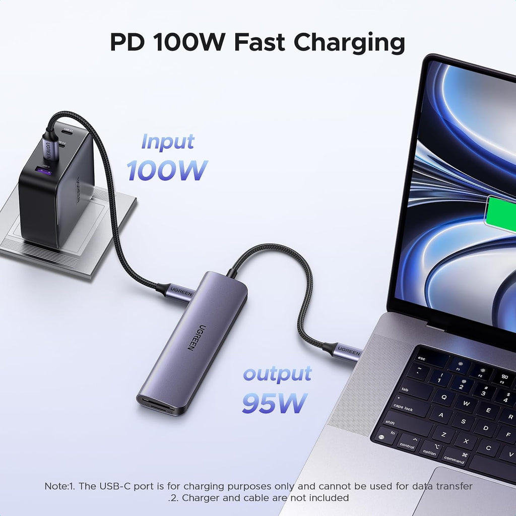 UGREEN USB C Hub, 7-in-1 USB Hub for Laptops, 4K HDMI to USB-C Adapter