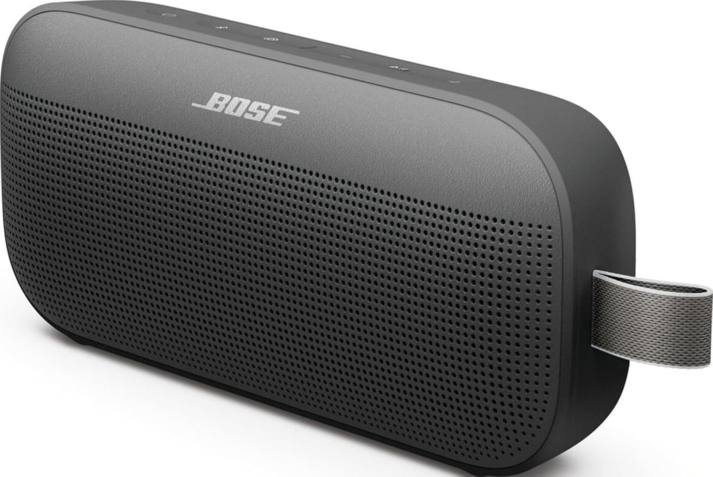 Bose SoundLink Flex Bluetooth Speaker (2nd Gen) - Portable Outdoor Speaker with Hi-Fi Audio, Waterproof and Dustproof, USB-C, Up to 12 Hours Battery Life, Black