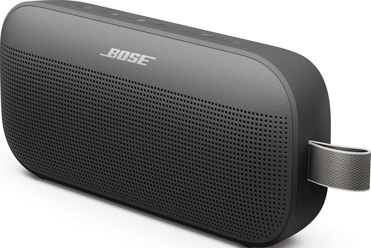 Bose SoundLink Flex Bluetooth Speaker (2nd Gen) - Portable Outdoor Speaker with Hi-Fi Audio, Waterproof and Dustproof, USB-C, Up to 12 Hours Battery Life, Black