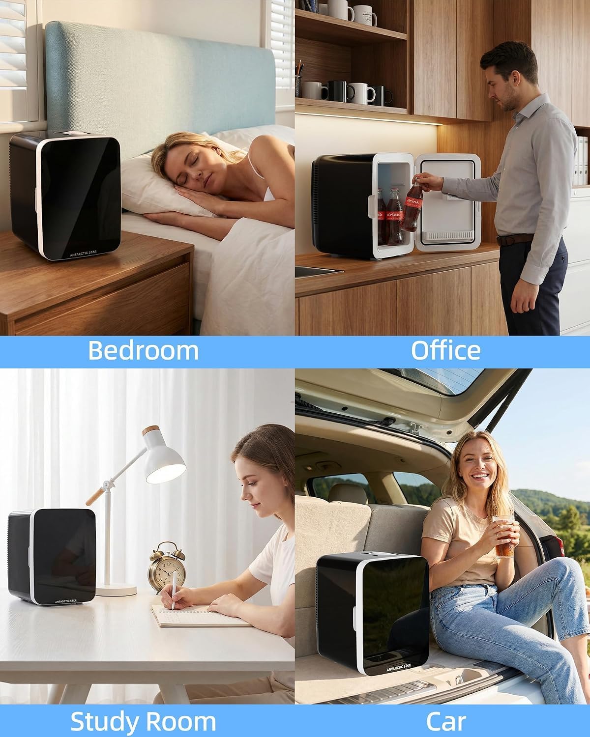 Antarctic Star 10L Compact Mini Fridge, 2.6 Gal Portable Small Refrigerator