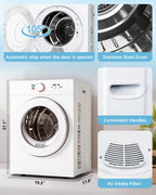 Feelfunn 850W Portable Clothes Dryer with 4 Automatic Drying Modes