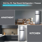BLACK+DECKER 18.1 Cu. Ft. Top Mount Refrigerator with Ice Maker, BR1810HIMB
