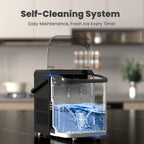 DUMOS Countertop Ice Maker with Handle, Portable Ice Machine