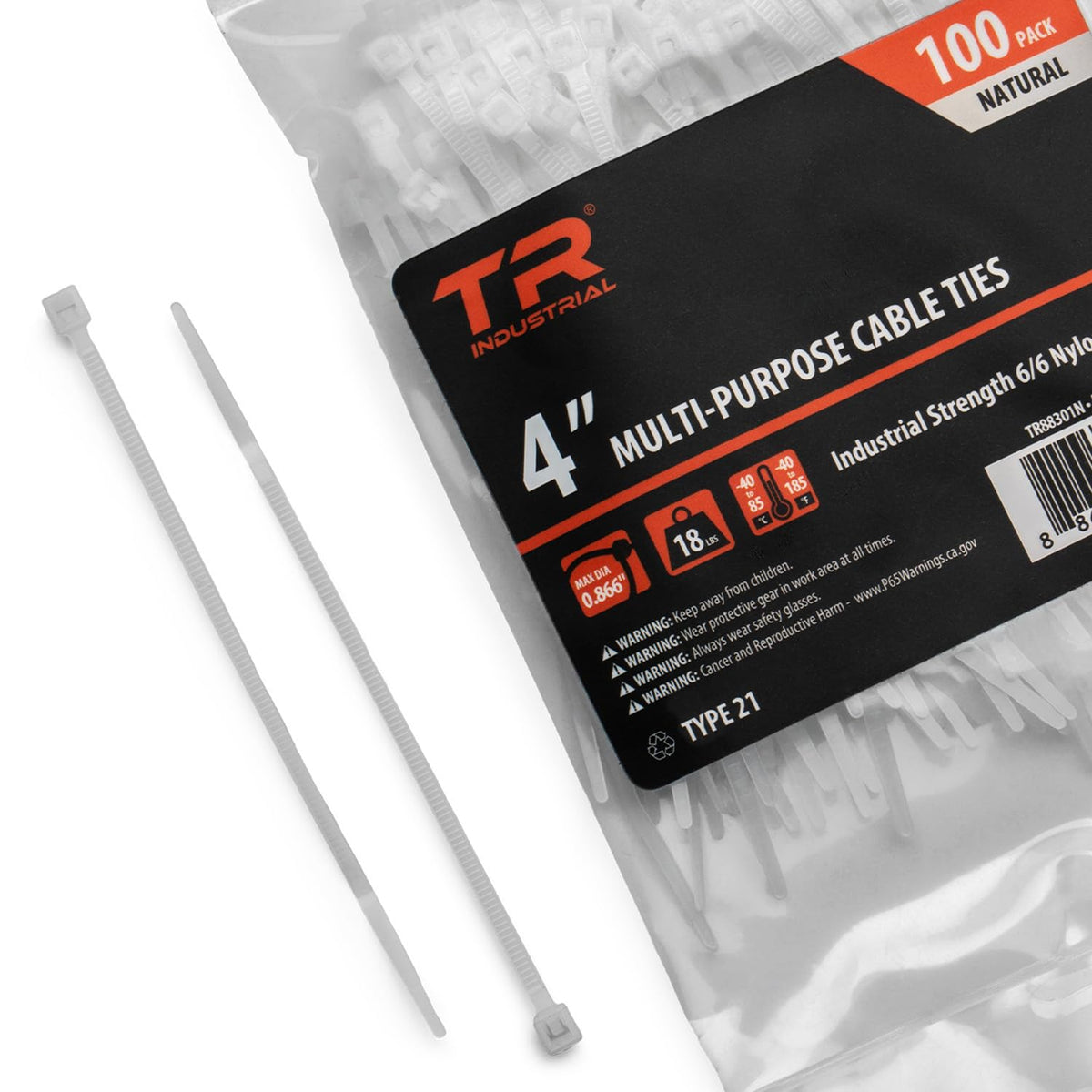TR Industrial Multi-Purpose Natural Cable Ties, 48 inches, 50 Pack